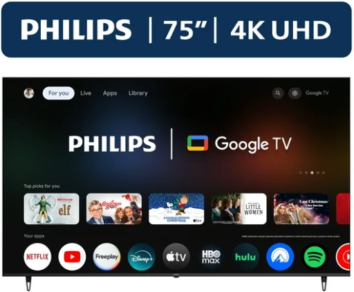 Philips 75" 4K UHD LED Google Smart TV