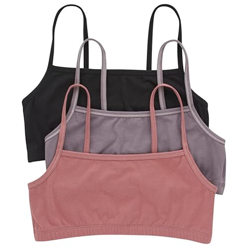 Hanes Women's Cotton String Bralettes 3-Pack (Black/Fig/Red) Deal