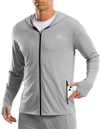 G Gradual Men's UPF 50+ Lightweight Quick-Dry Full-Zip Hoodie Jacket