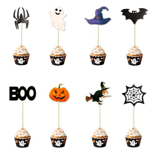 Halloween Cake Decorations Cupcake Toppers