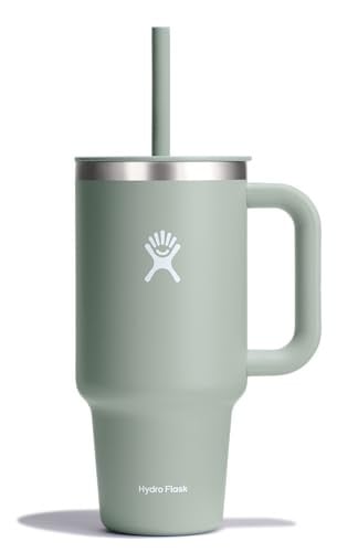 32-Oz Hydro Flask Travel Tumbler Stainless Steel Insulated Cup with Lid and Straw Deal
