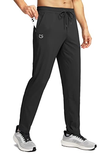G Gradual Men's Slim Fit Sweatpants with 2-Pockets & 2-Zipper Pockets