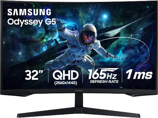32" Samsung Odyssey G55C Series 165Hz QHD Curved Gaming Monitor (Used - Like New)