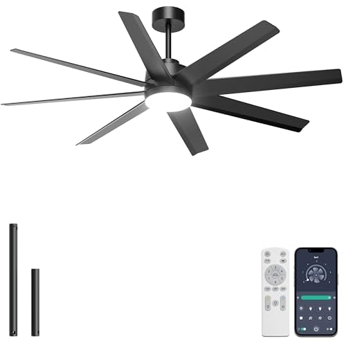 Ohniyou 60" Ceiling Fan w/ Dimmable Light & Remote Deal