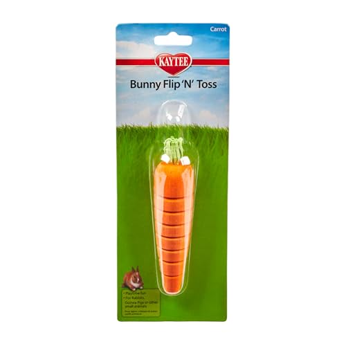 Kaytee Bunny Flip-N-Toss Rabbit Toy Carrot Deal