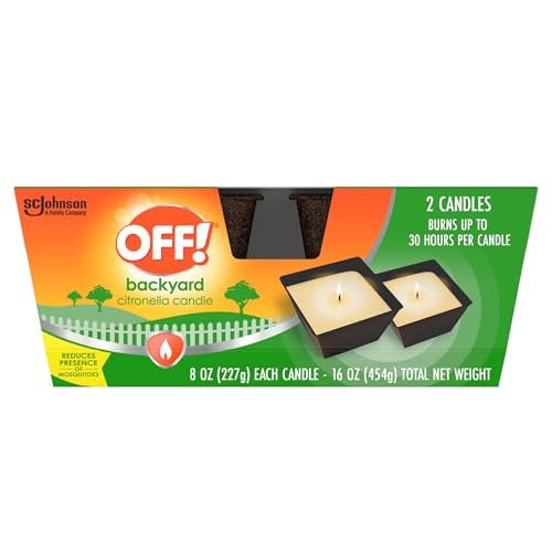 OFF! Backyard Citronella Candles 2-Pack 8-Oz