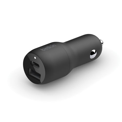 Belkin 37W Dual Port USB-C + USB-A PPS Fast Car Charger