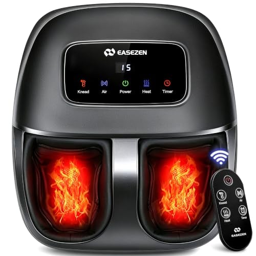 EaseZen Heated Shiatsu Foot Massager with Remote Control