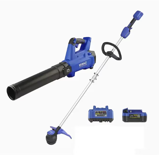 Kobalt 24-volt Cordless String Trimmer and Leaf Blower Combo Kit 4 Ah Deal