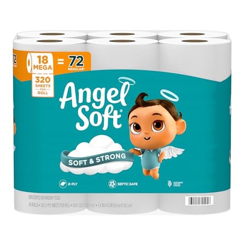 Angel Soft Toilet Paper 18-Pack (Mega Rolls, 2-Ply)