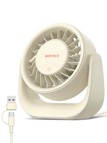Warmco USB Desk Fan with Touch Control & 3 Speeds