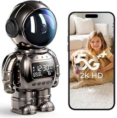 GBIUT Robot Alarm Clock Camera 2K HD