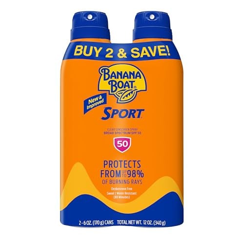 Banana Boat Sport Ultra SPF 50 Sunscreen Spray 2-Count 6-Oz Deal