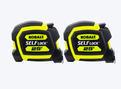 Kobalt Self Lock 2-Pack 25-ft Auto Lock Tape Measure