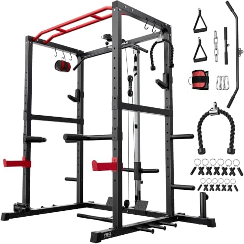 SPORTSROYALS 1200 lb Power Cage with LAT Pulldown Deal