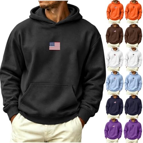 America Flag Long Sleeve Hoodies Deal