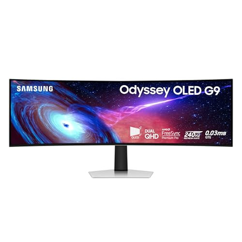 49" Samsung Odyssey G93SC Series QD-OLED 240Hz Ultrawide Curved Gaming Monitor