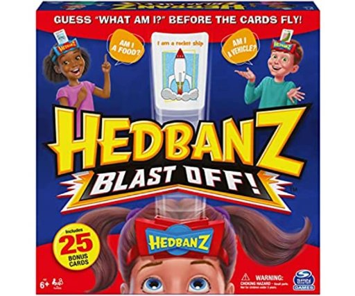 Spin Master Games Hedbanz Blast Off! Guessing Game with 25 Bonus Cards