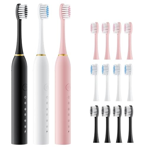 3 Pack Sonic Electric Toothbrush 4200vpm