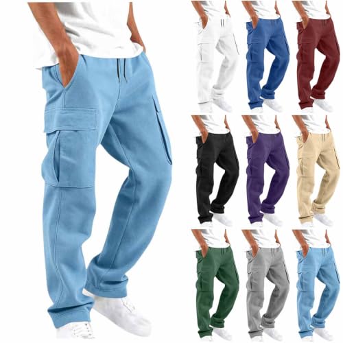 Mens Baggy Fleece Athletic Workout Joggers