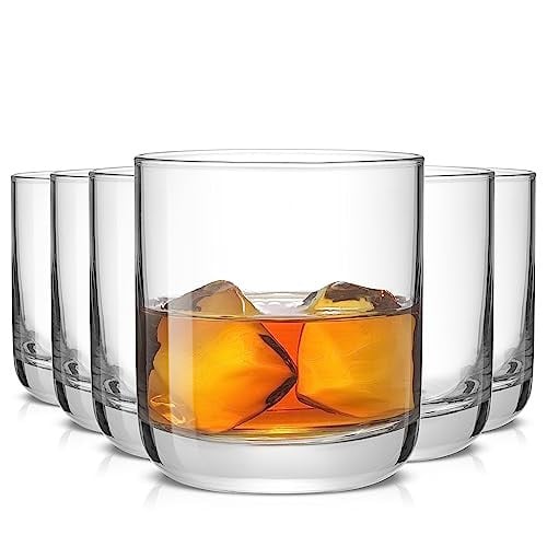 JoyJolt Faye Crystal Whiskey Glasses 6-Pack 10-Oz Deal