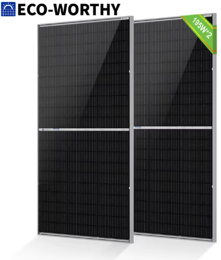 ECO-WORTHY N-Type 18BB Bifacial Solar Panels 2PCS 195W 18V Monocrystalline Deal