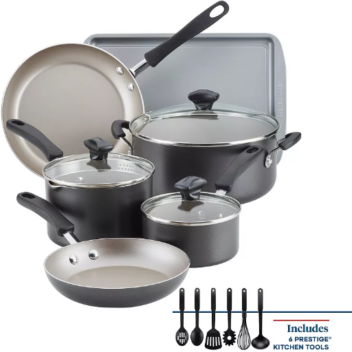 Farberware Cookstart 15-pc. DiamondMax Nonstick Cookware Set