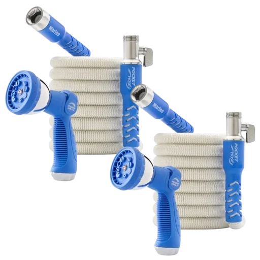 2-Pack: 50 ft. Pocket Hose Expandable Marine Garden Hose Deal