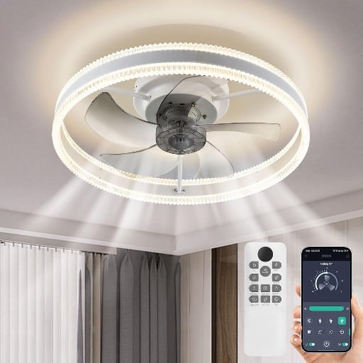 Ceiling Fan Light with Remote & App Control