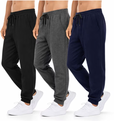 SMNDY Men's Jogger Sweatpants with Pockets, 3-Pack
