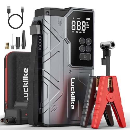 Lucklike W210 12V 6000A Peak Car Jump Starter with Air Compressor Deal