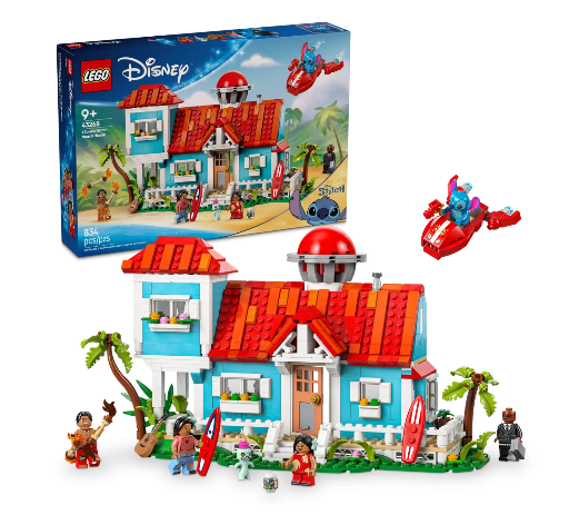 LEGO Disney Lilo and Stitch Beach House Playset with 5 Mini Figures