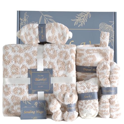 Get Well Soon Gift Baskets White or Leopard Khaki
