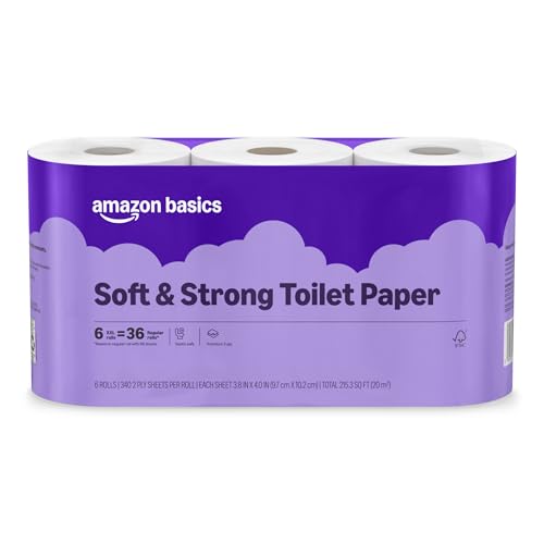 Amazon Basics Soft and Strong 2-Ply Toilet Paper 6 Ultra Rolls Deal