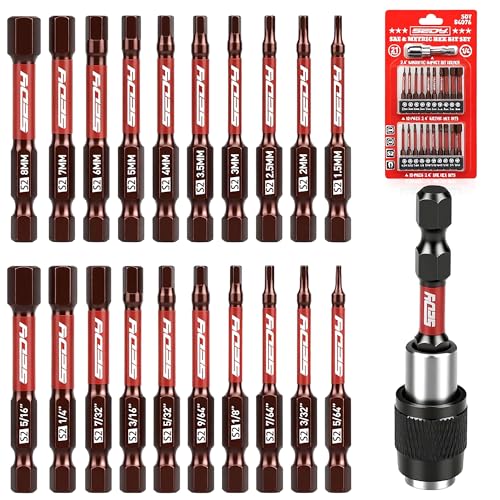 SEDY 21-Piece 2.5" Hex Head Allen Wrench Drill Bit Set Deal