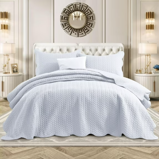 Ameha 3-Piece Chevron Quilt Set Queen Deal