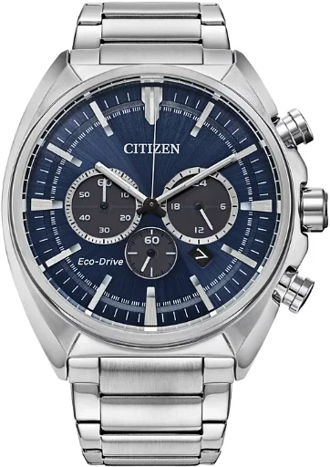 Citizen Men's Chronograph Eco Drive Sport Stainless Steel Bracelet Watch 45mm