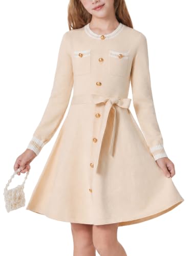 Dolxico Girls Long-Sleeve Knit Sweater Dress Deal