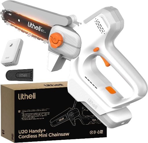 Litheli 6-Inch Brushed Mini Chainsaw Cordless