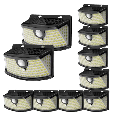 Aootek 120 LED Solar Motion Sensor Outdoor Lights 10-Pack Deal