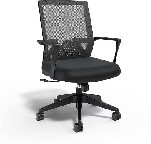 Staples Cartwright Ergonomic Fabric Swivel Task Chair, Black
