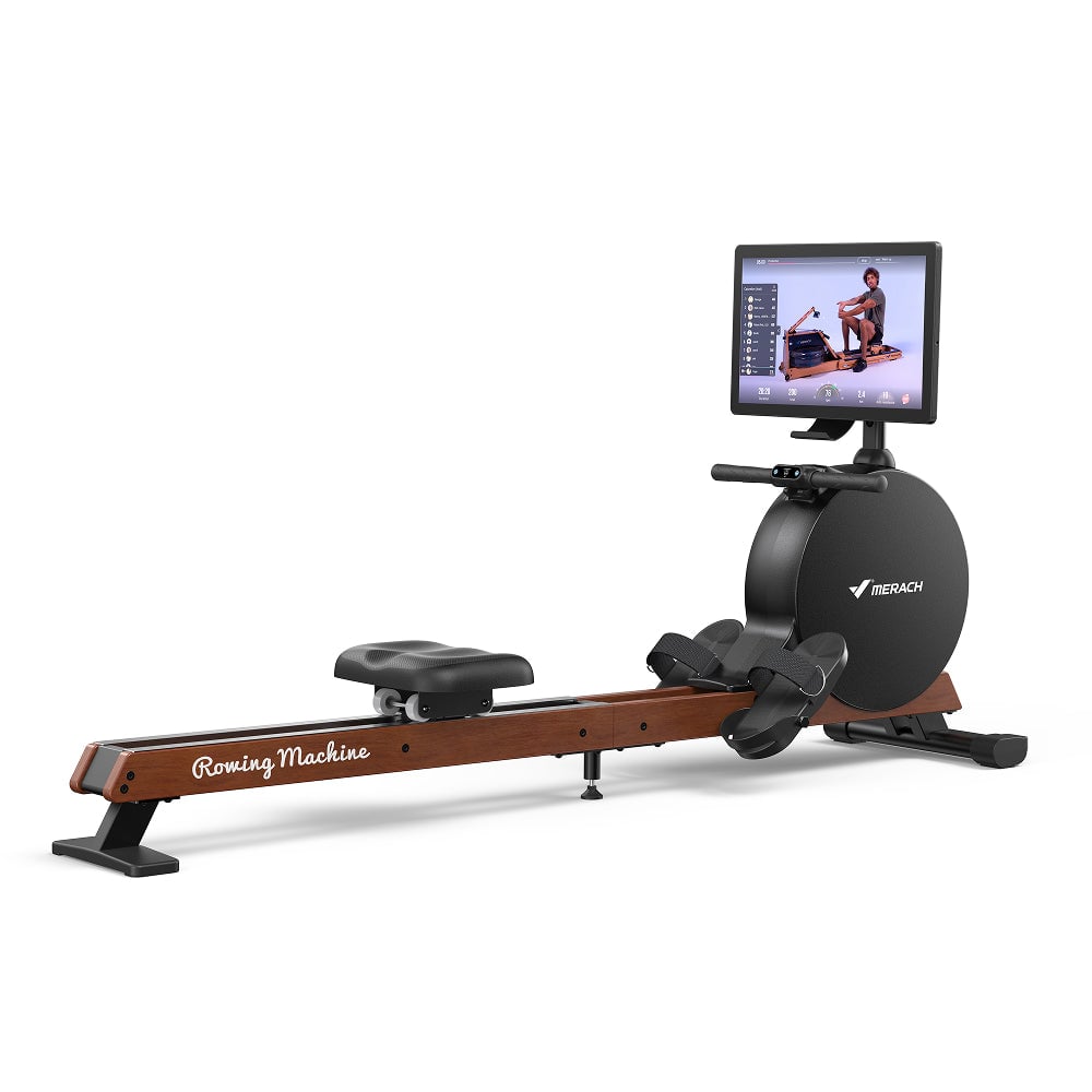 Merach NovaRow R7 Aura Magnetic Quiet Rowing Machine w/ HD Rotating Screen