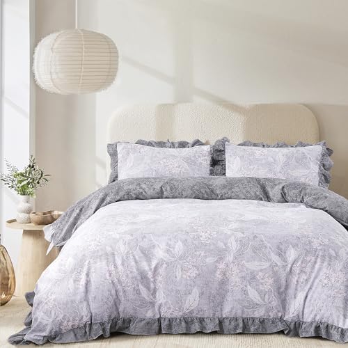 Oli Anderson Ruffle Floral Comforter Set Queen 3-Piece