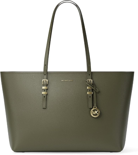 Michael Kors Quinn Large Tote Gold-Tone Hardware Pebble Leather Ivy Deal