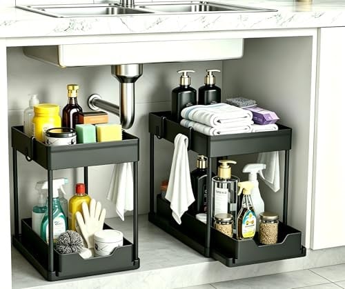 DEKAVA Under Sink Organizer 2 Pack