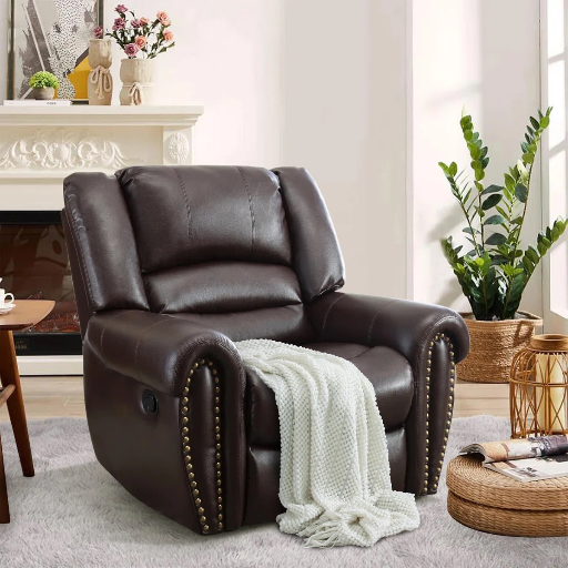 Red Barrel Studio Chemika 40.9'' W Classic Super Soft Padding Oversized Manual Recliner w/ Rivets