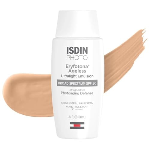 ISDIN Eryfotona Ageless SPF 50 Tinted Mineral Sunscreen 3.4 Fl Oz