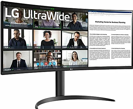 LG Ultrawide 34WR55QK-B 34" UW-QHD Curved VA LCD Monitor