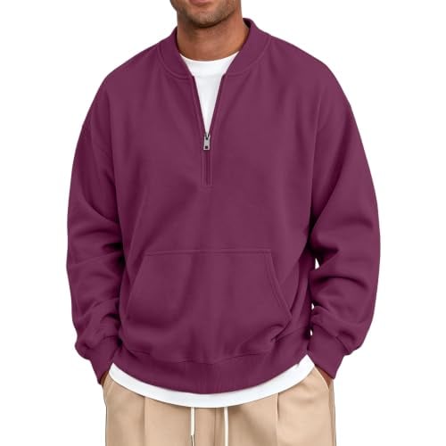 Mens Zip Up Oversized Sweatshirt