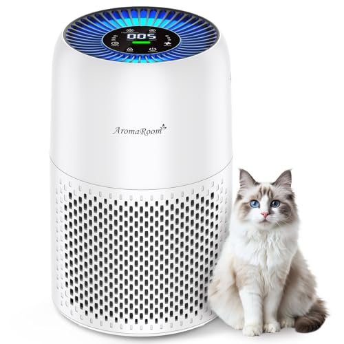 AromaRoom Activated Carbon Pet Air Purifier Pure White 430 sq ft